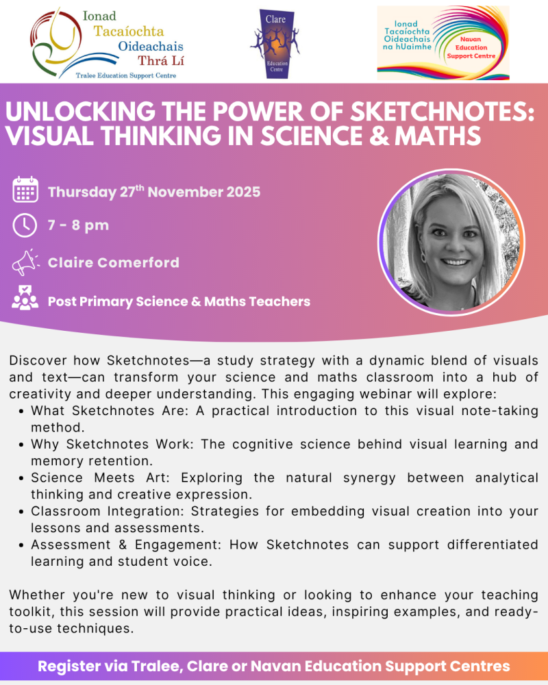 AUT25-117 Unlocking the Power of Sketchnotes: Visual Thinking in Science & Maths
