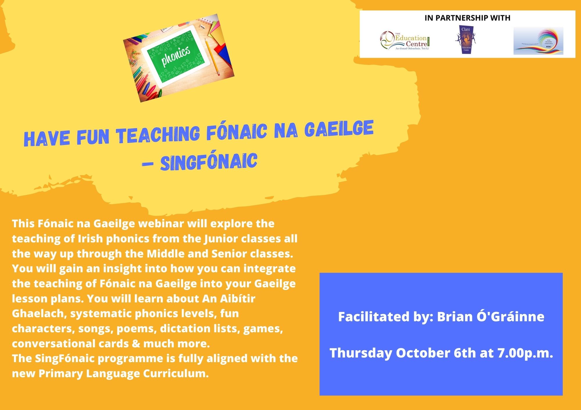 AUT22-171 Have fun Teaching Fónaic na Gaeilge – SingFónaic