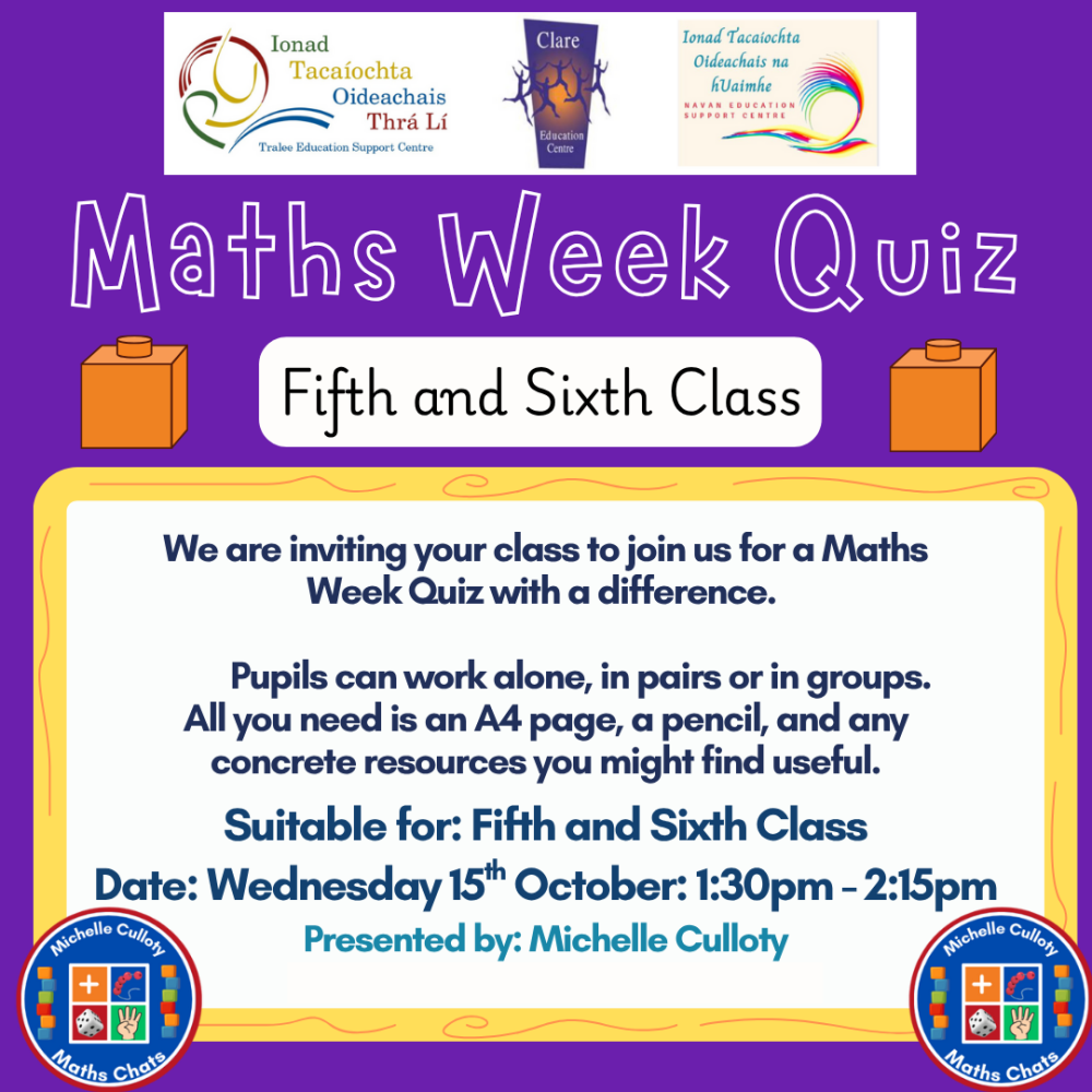 AUT25-157 Maths Week Quiz Day (Fifth and Sixth Class)