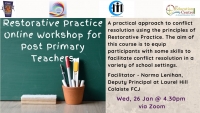 SP219-22 Restorative Practice Online Workshop