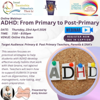 SP26-10 ADHD: From Primary to Post-Primary