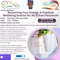SP26-61 Reclaiming Your Energy: A Practical Wellbeing Session for All School Personnel