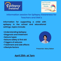 SP24-085 Information session for Epilepsy Awareness for Teachers and SNA's