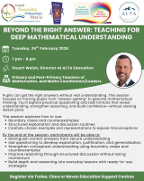 SP26-95 Beyond the Right Answer: Teaching for Deep Mathematical Understanding