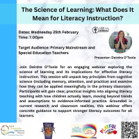 SP26-75 The Science of Learning: What Does It Mean for Literacy Instruction?