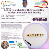 AUT25-29 Acting In and Acting Out: Navigating Student Behavior and Anxiety 