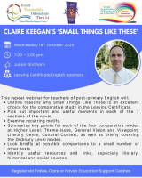 AUT26-39 Claire Keegan’s Small Things About These