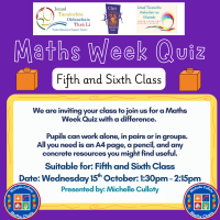 AUT25-157 Maths Week Quiz Day (Fifth and Sixth Class)
