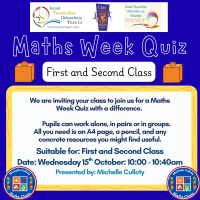 AUT25-155 Maths Week Quiz Day (First and Second Class)