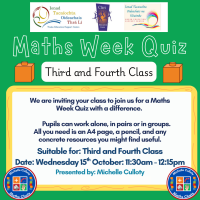 AUT25-156 Maths Week Quiz Day (Third and Fourth Class)