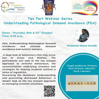 AUT25-101 2 Part Webinar-  Understanding Pathological Demand Avoidance (PDA)