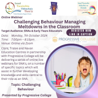SP24-102 SNA Webinar - Challenging Behaviour Managing Meltdowns in the Classroom