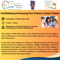 AUT25-100 Establishing and Running Post-Primary Autism Classes