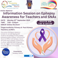 AUT25-51 Information Session on Epilepsy Awareness for Teachers and SNAs