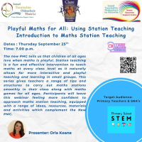 AUT25-30 Playful Maths for All: Using Station Teaching- Introduction to Maths Station Teaching